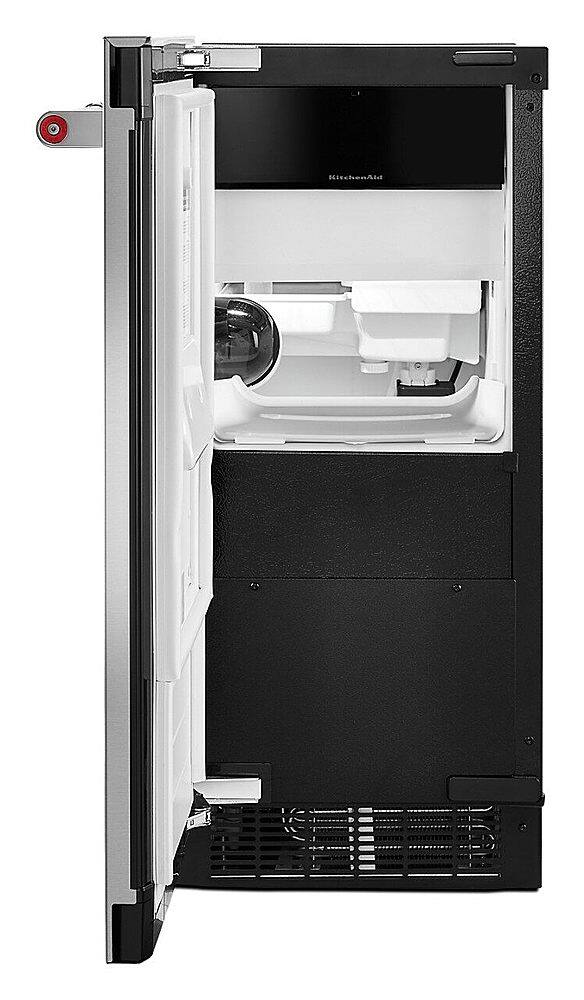 Alt View 14. KitchenAid - 15" 22.8-Lb. Freestanding Icemaker - Stainless Steel.