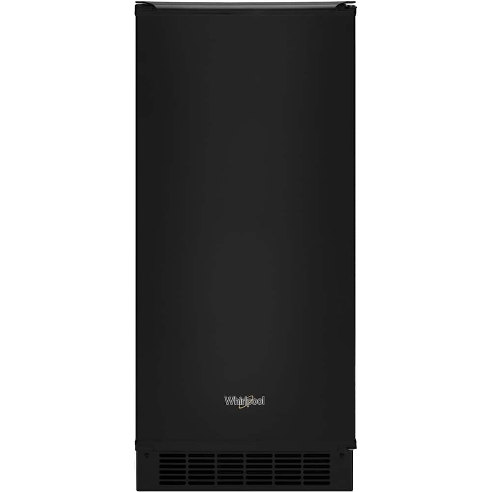 Whirlpool - 15" 29-Lb. Freestanding Icemaker - Black - Front_Zoom
