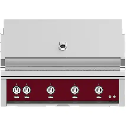 Angle. Hestan - Gas Grill - Tin Roof.