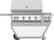 Angle. Hestan - Deluxe Gas Grill - Froth.
