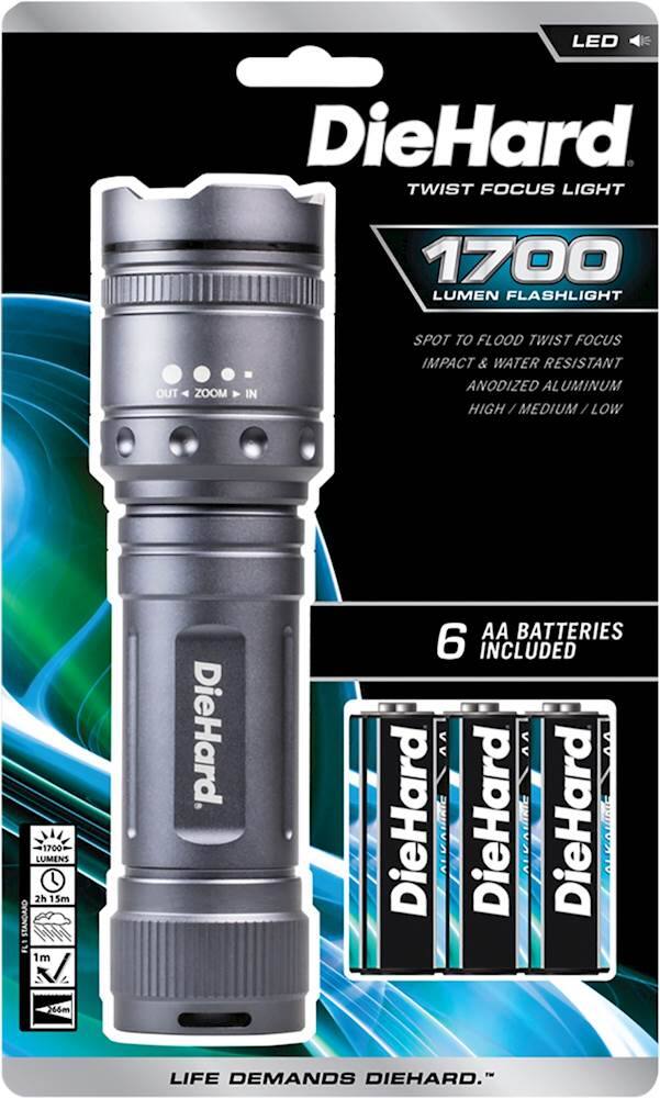Alt View 13. DieHard - 1700-Lumen Flashlight - Gray.