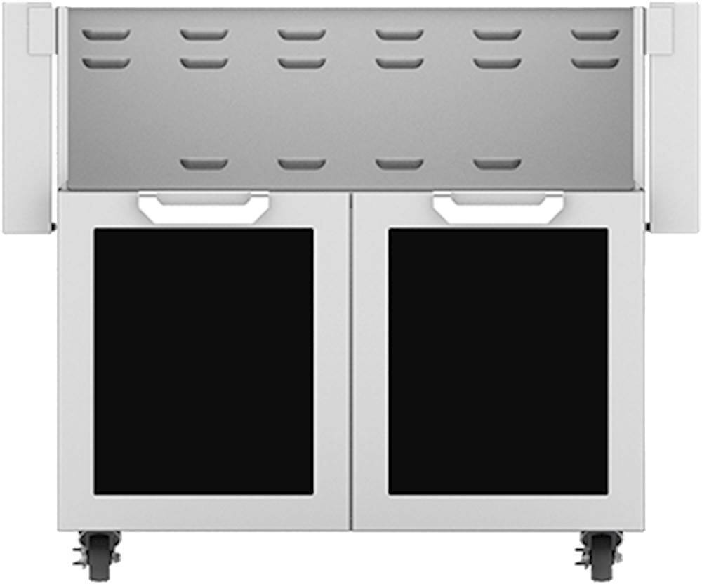 Angle. Hestan - Double-Door Tower Cart for 30" Gas Grills - Stealth.