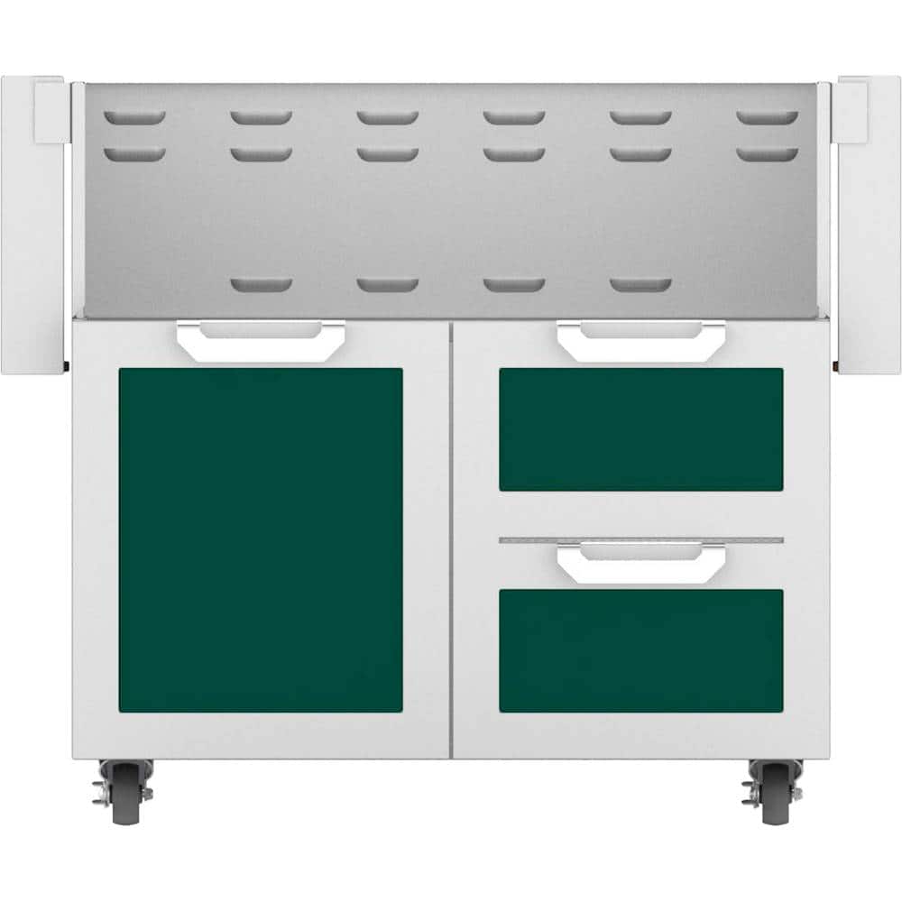 Hestan - Double Drawer and Door Tower Cart for 36" Gas Grills - Grove - Angle_Zoom