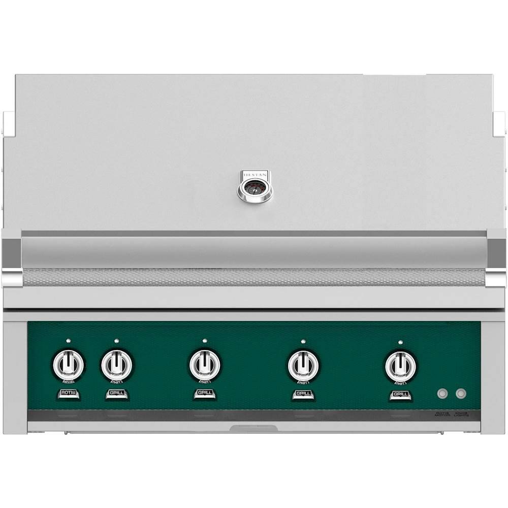 Angle. Hestan - G_BR Series 42" Built-In Gas Grill - Grove.