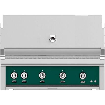 Angle. Hestan - G_BR Series 42" Built-In Gas Grill - Grove.
