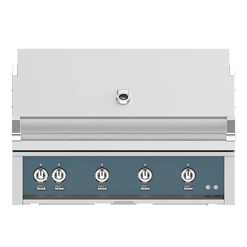Angle View: Hestan - G_BR Series 42" Built-In Gas Grill - Pacific Fog