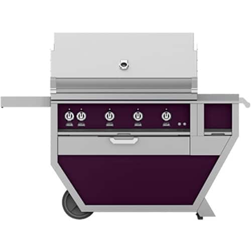 Angle. Hestan - Deluxe Gas Grill - Lush.
