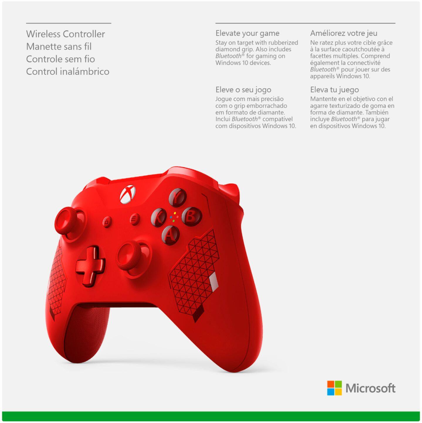 Alt View 13. Microsoft - Wireless Controller for Xbox One, Xbox Series X, and Xbox Series S - Sport Red.
