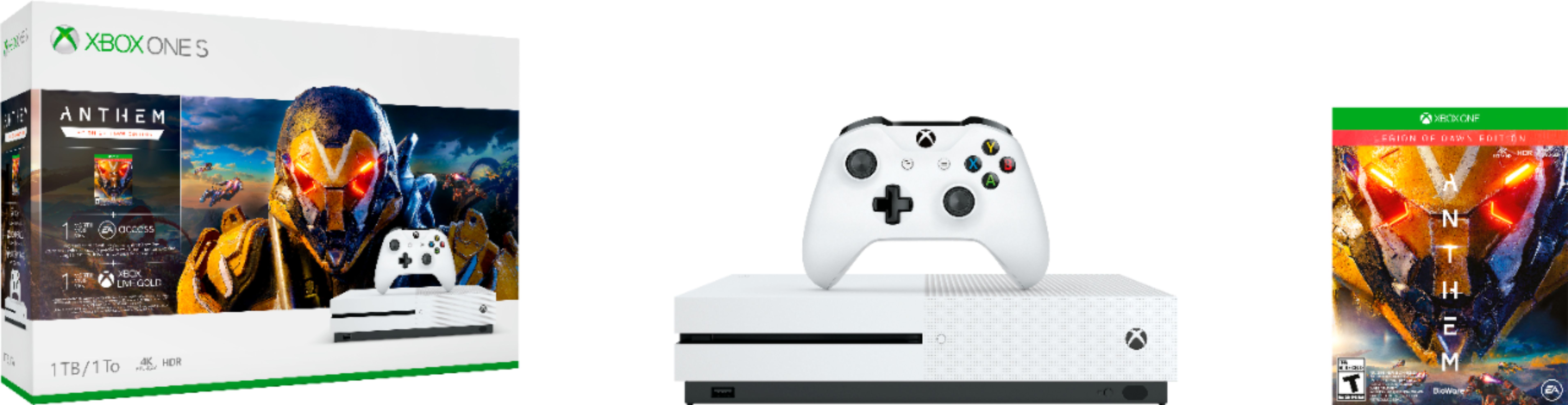 Trillen Richtlijnen Matroos Best Buy: Microsoft Xbox One S 1TB Anthem Bundle with 4K Ultra HD Blu-Ray  White 234-00938