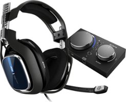 Astro Gaming - A40 TR Wired Stereo Gaming Headset for PlayStation 5, PlayStation 4, PC with MixAmp Pro TR Controller - Blue/Black - Front_Zoom