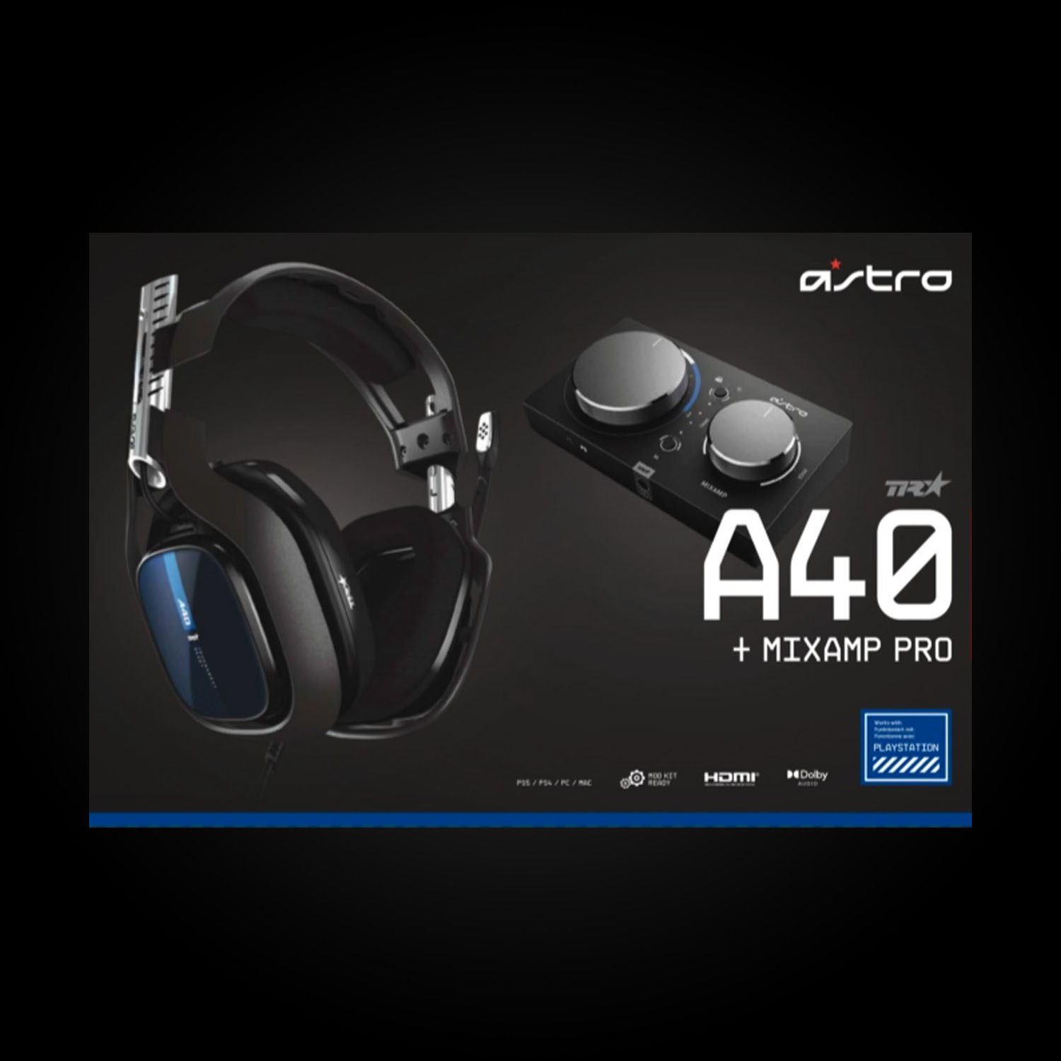 Astro Gaming A40 TR Wired Stereo Over-the-Ear Gaming Headset for  PlayStation 5, PlayStation 4, PC with MixAmp Pro TR Controller Blue/Black  939-001660 - Best Buy