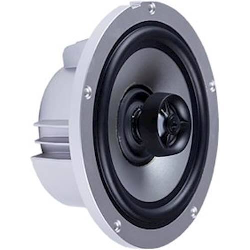 Angle. Memphis Car Audio - 6.5" 2-Way Car Speakers with Polypropylene Cones (Pair) - Gray.