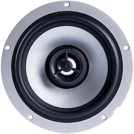 Front. Memphis Car Audio - 6.5" 2-Way Car Speakers with Polypropylene Cones (Pair) - Gray.