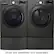 Alt View 11. LG - 4.5 Cu. Ft. High-Efficiency Stackable Smart Front Load Washer with Steam and TurboWash 360 Technology - Black Steel.