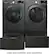Alt View 19. LG - 4.5 Cu. Ft. High-Efficiency Stackable Smart Front Load Washer with Steam and TurboWash 360 Technology - Black Steel.