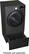 Angle. LG - 7.4 Cu. Ft. Stackable Smart Gas Dryer with Steam and Sensor Dry - Black Steel.