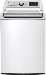 LG - 5.0 Cu. Ft. 8-Cycle Top-Loading Washer with 6Motion Technology - White - Front_Standard