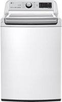 LG - 5.0 Cu. Ft. High-Efficiency Smart Top Load Washer with TurboWash3D Technology - White - Front_Zoom