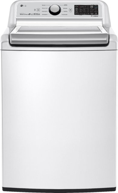 Front Zoom. LG - 5.0 Cu. Ft. High-Efficiency Smart Top-Load Washer with TurboWash3D Technology - White.