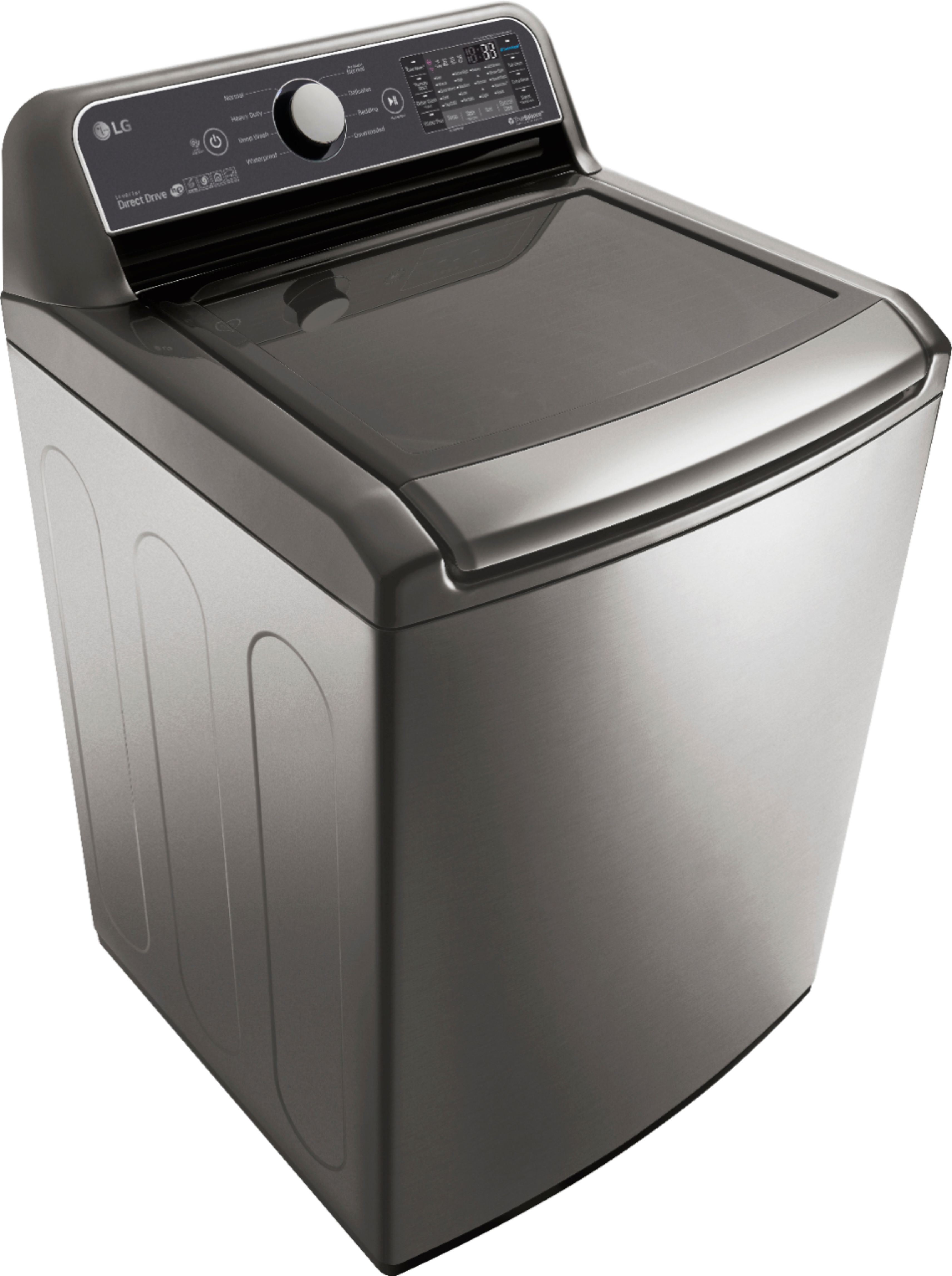Lg 5 0 Cu Ft 8 Cycle Top Loading Washer With 6motion Technology Graphite Steel Wt7300cv Best Buy