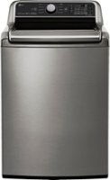 LG - 5.0 Cu. Ft. High-Efficiency Smart Top Load Washer with TurboWash3D Technology - Graphite Steel - Front_Zoom