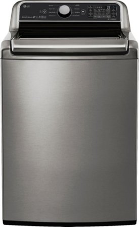 LG - 5.0 Cu. Ft. High-Efficiency Smart Top-Load Washer with TurboWash3D Technology - Graphite steel