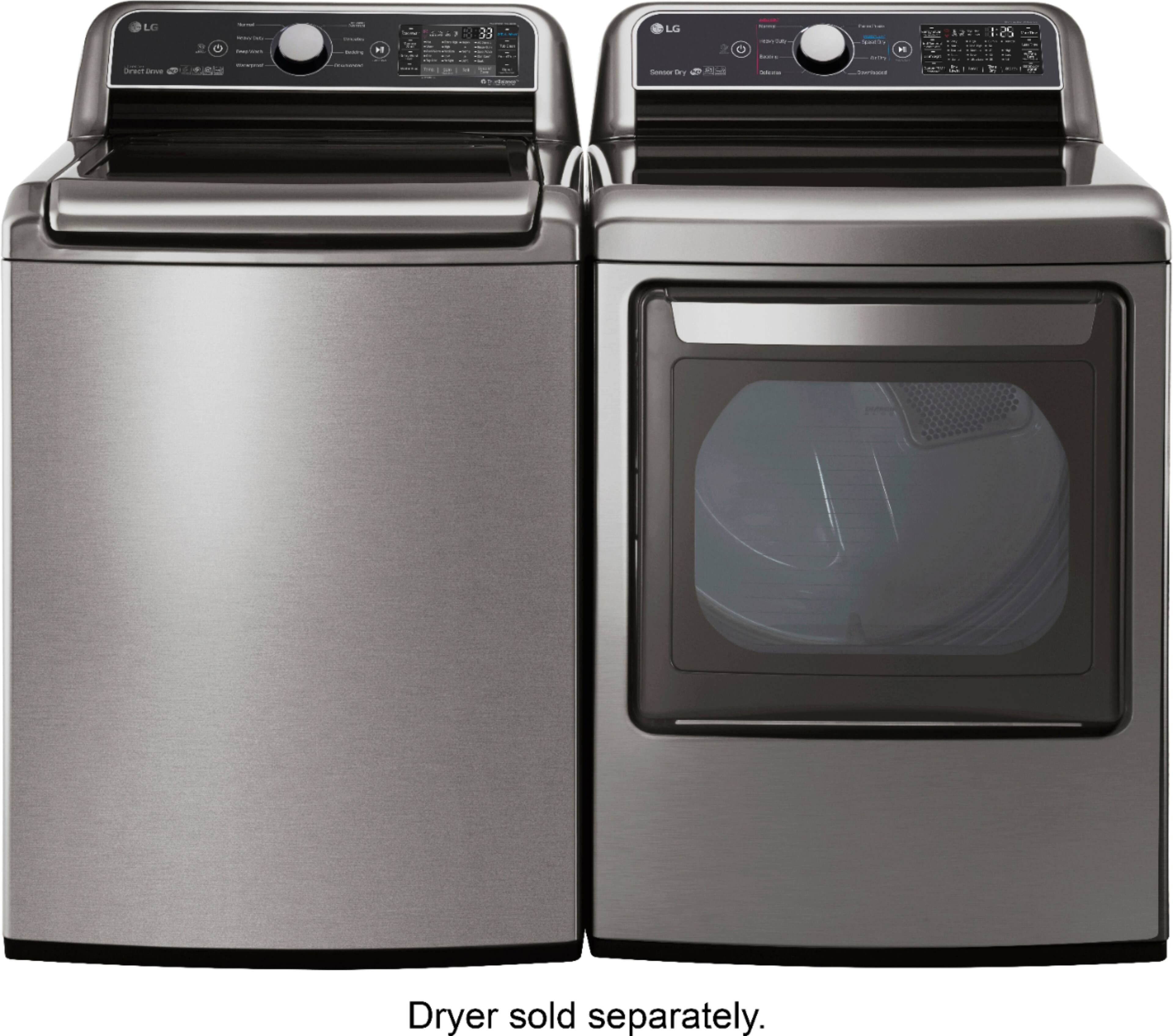 Alt View 15. LG - 5.0 Cu. Ft. High-Efficiency Smart Top Load Washer with TurboWash3D Technology - Graphite Steel.