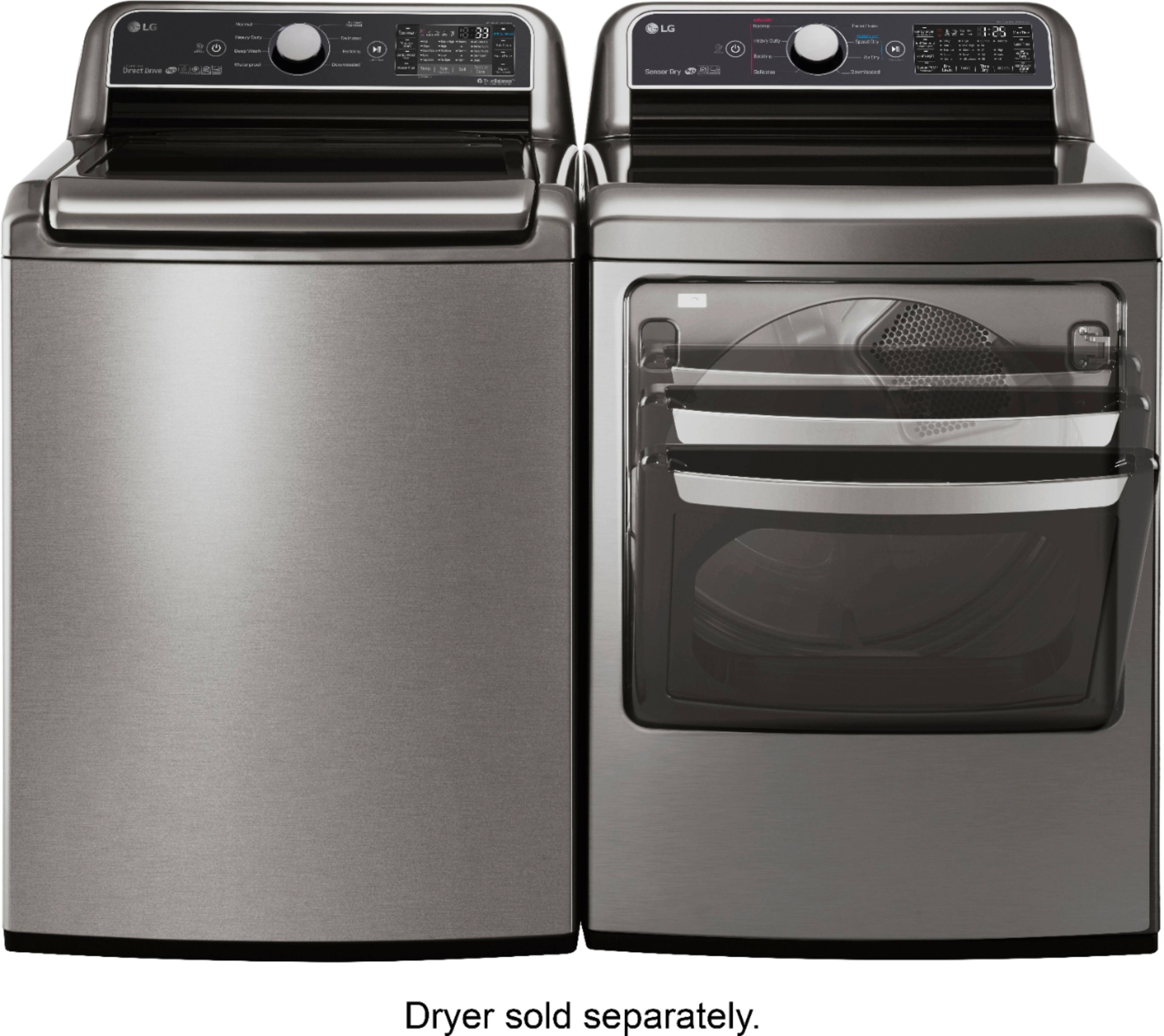 Alt View 17. LG - 5.0 Cu. Ft. High-Efficiency Smart Top Load Washer with TurboWash3D Technology - Graphite Steel.