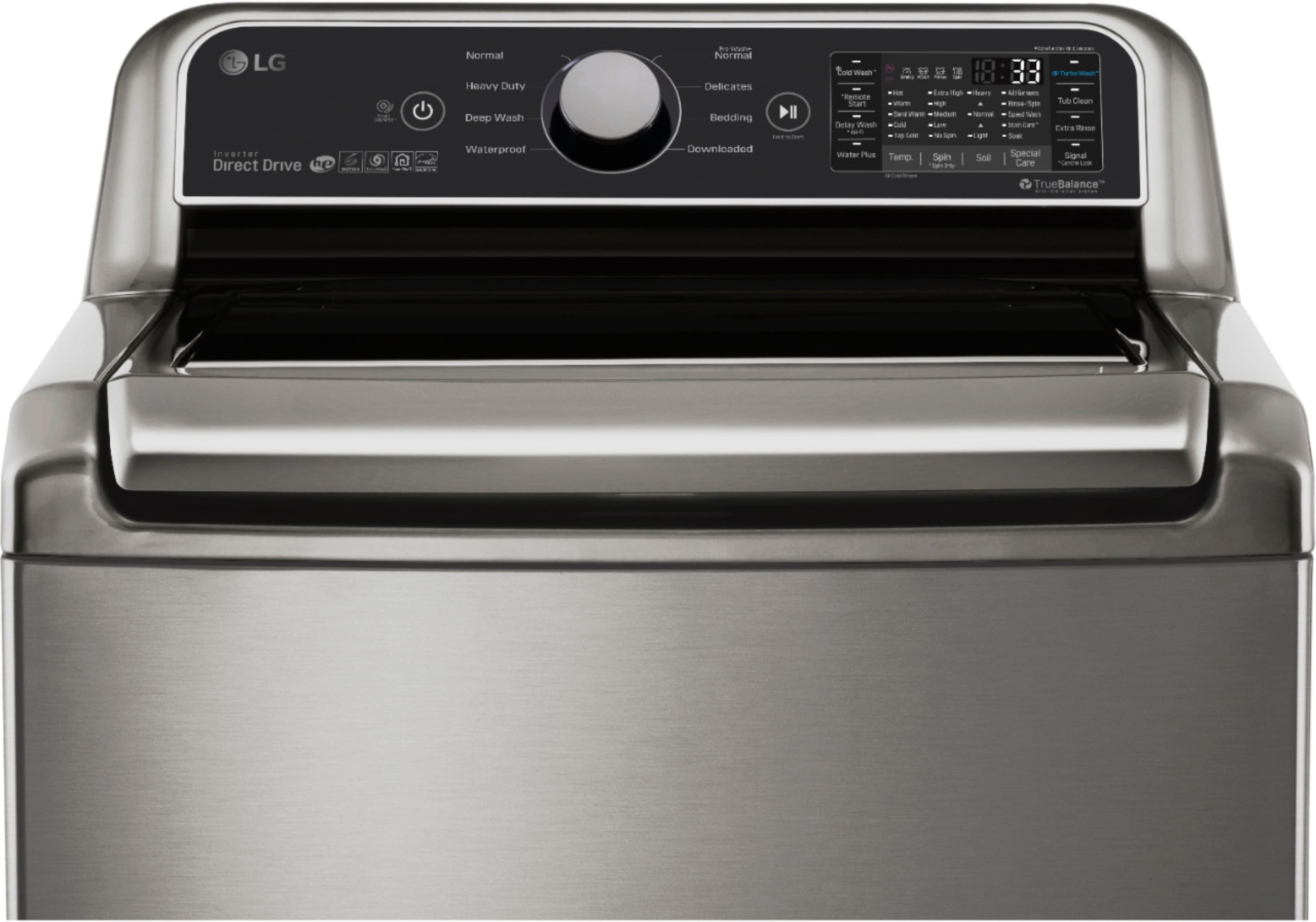 Alt View 1. LG - 5.0 Cu. Ft. High-Efficiency Smart Top Load Washer with TurboWash3D Technology - Graphite Steel.