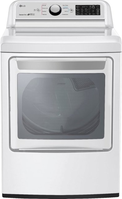 Front Zoom. LG - 7.3 Cu. Ft. Smart Electric Dryer with Sensor Dry - White.