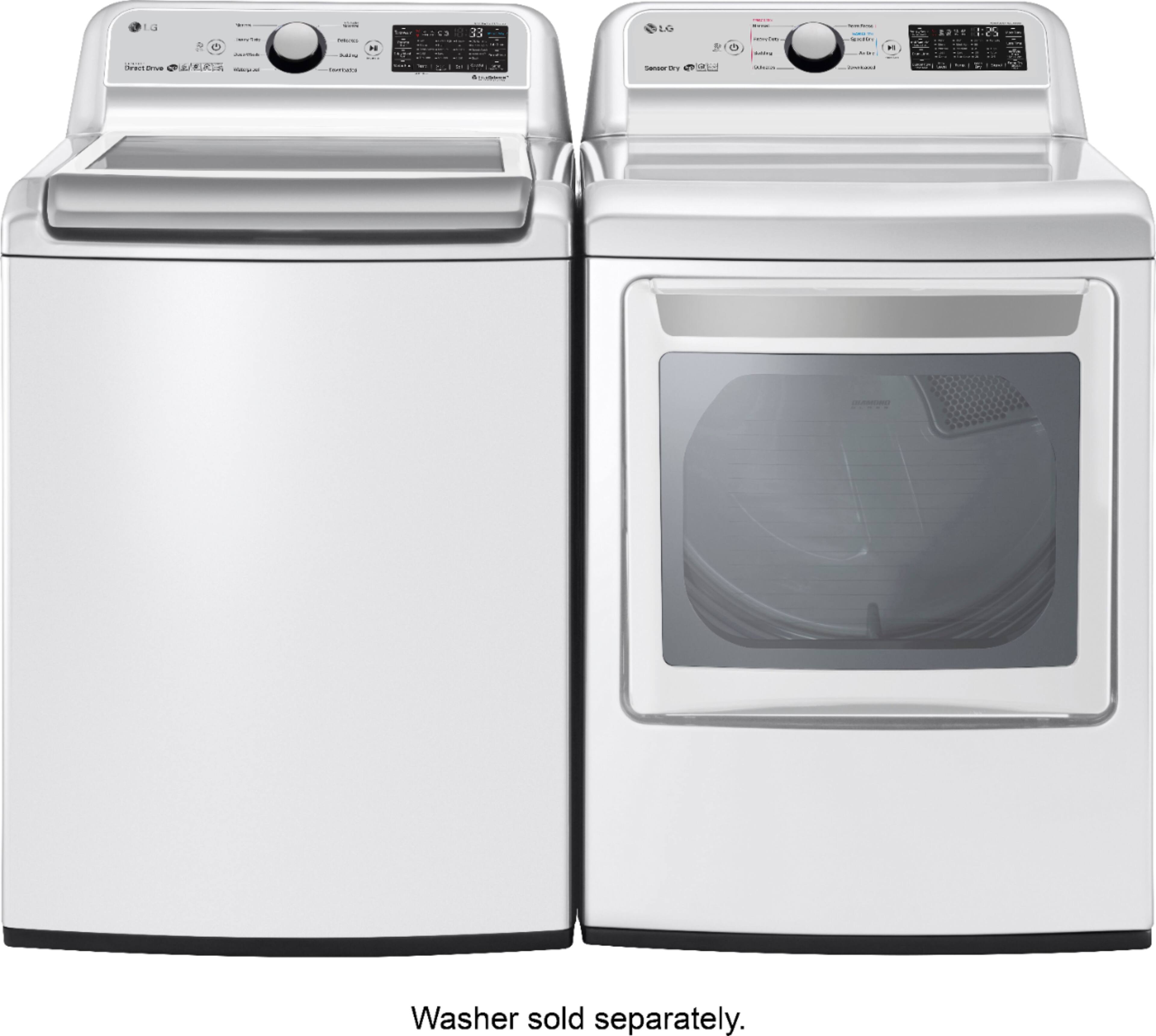 Alt View 15. LG - 7.3 Cu. Ft. Smart Electric Dryer with Sensor Dry - White.
