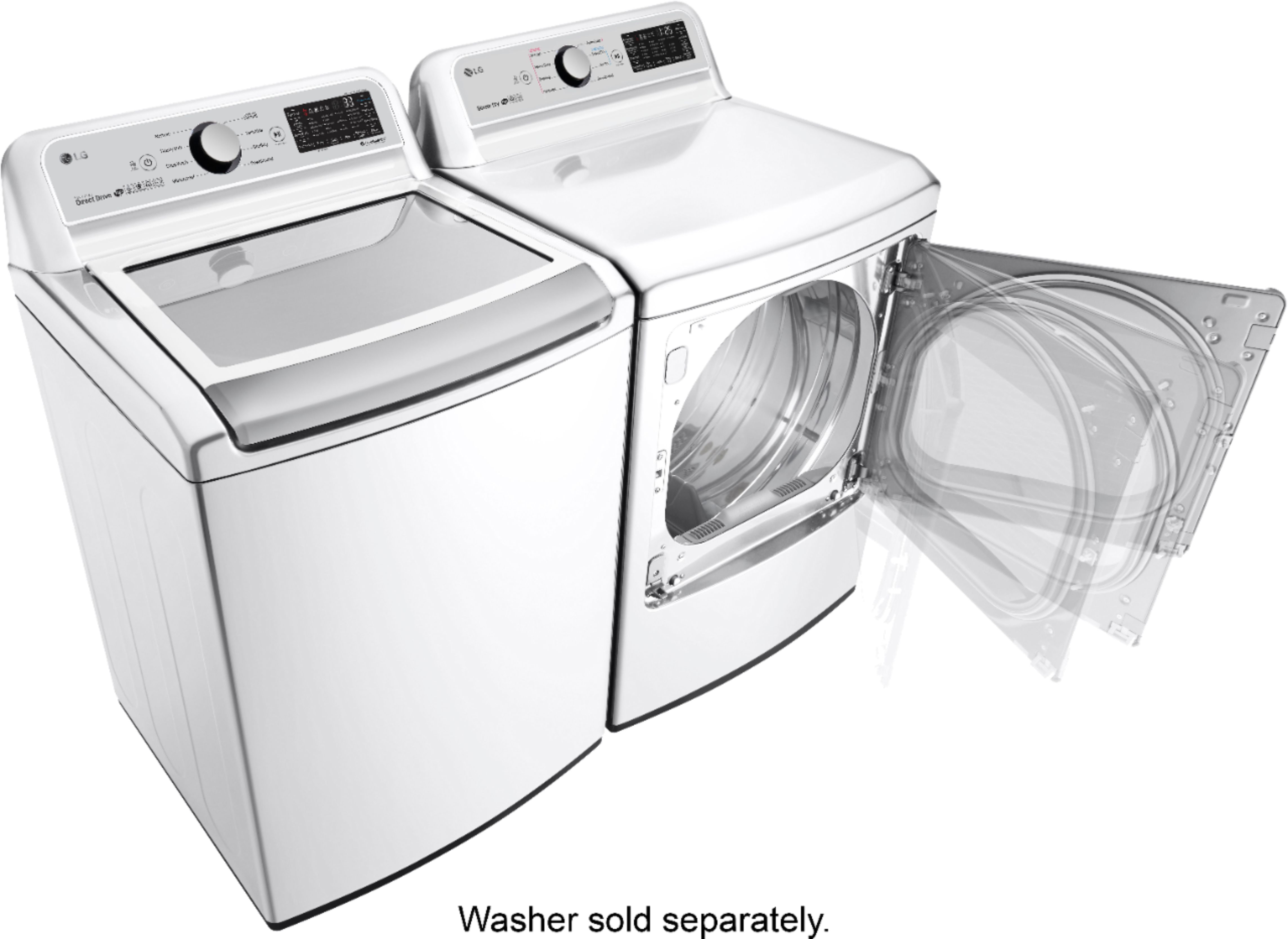 DLE7300WE by LG - 7.3 cu. ft. Ultra Large Capacity Smart wi-fi Enabled  Electric Dryer with Sensor Dry Technology