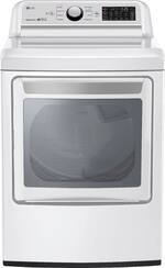LG - 7.3 Cu. Ft. 9-Cycle Gas Dryer with Sensor Dry - White - Front_Standard