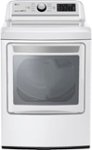 Front Zoom. LG - 7.3 Cu. Ft. Smart Gas Dryer with Sensor Dry - White.