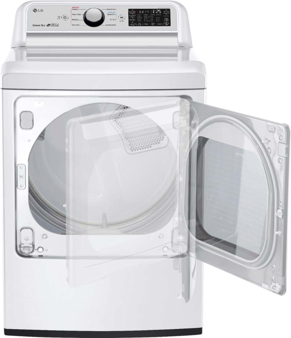 Zoom in on Alt View Zoom 12. LG - 7.3 Cu. Ft. Smart Gas Dryer with Sensor Dry - White.