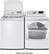 Alt View 16. LG - 7.3 Cu. Ft. Smart Gas Dryer with Sensor Dry - White.
