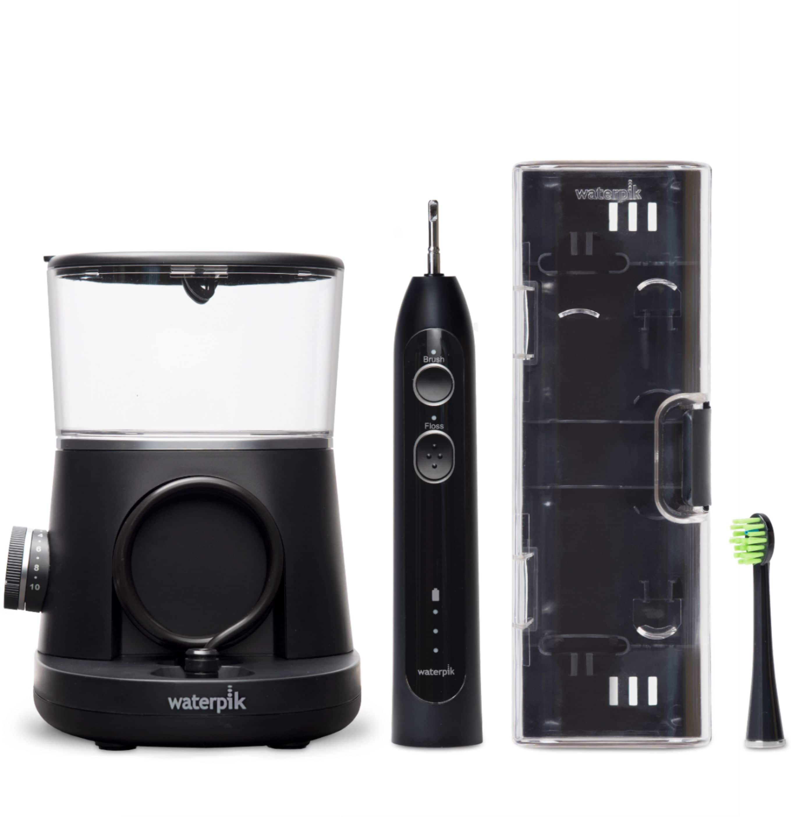 Alt View 14. Waterpik - Sonic-Fusion Recharegable Flossing Toothbrush - Black/Chrome.