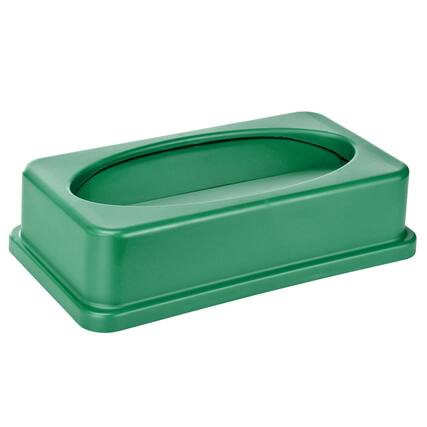 Front. Alpine Industries - 23 Gallon Drop Shot Swing Trash Can Lid - Green.