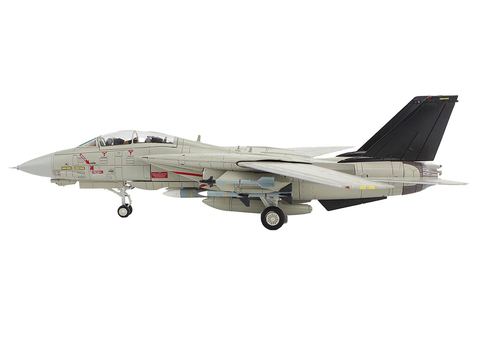 Angle. Hobby Master - Grumman F-14A Tomcat Fighter Aircraft "Bandit Rogue Nation" United States Navy "Air Power Series" 1/72 - Multicolor.