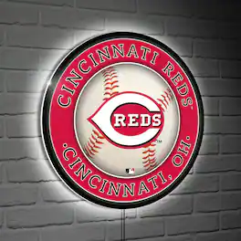 Evergreen Enterprises - Cincinnati Reds LED XL Round Wall D-cor - Multicolor