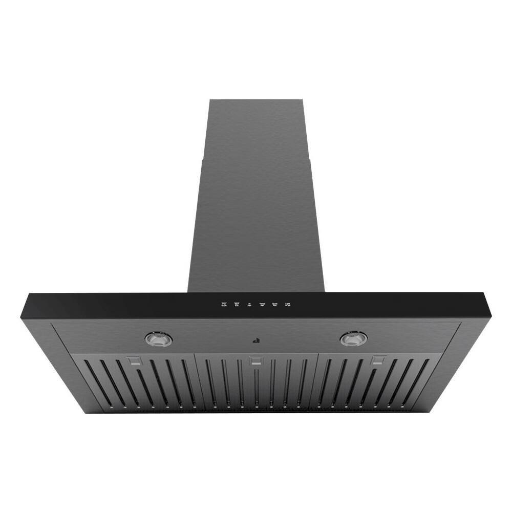 Alt View 11. JennAir - 36" Recirculating Range Hood - Lustre Stainless.