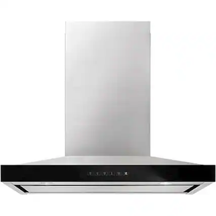 Front. JennAir - Pyramid Style 30" Externally Vented Range Hood - Lustre Stainless.