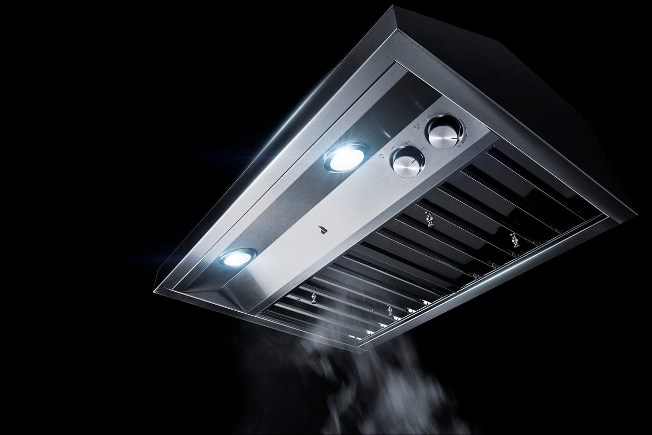 Alt View 12. JennAir - Pro-Style 30" Externally Vented Range Hood - Lustre Stainless.