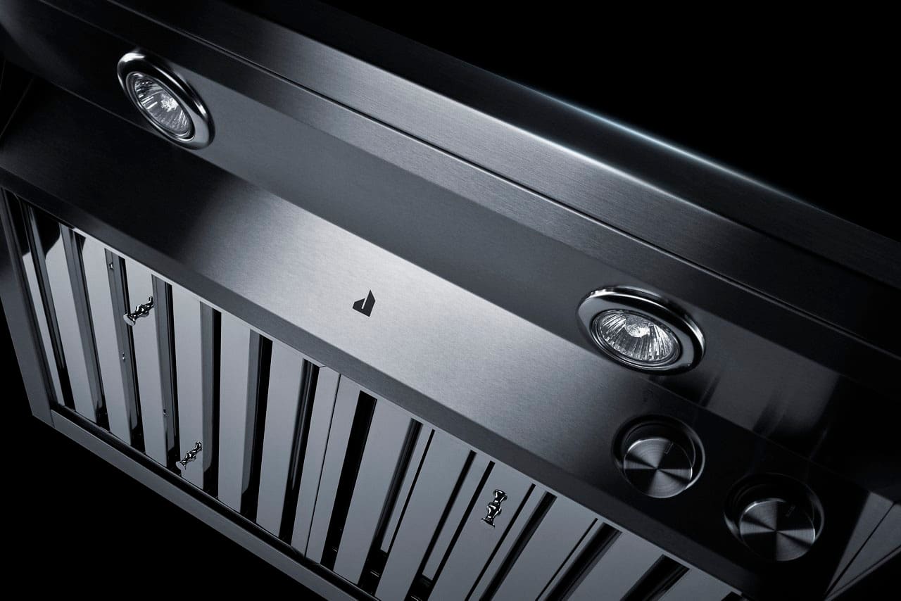 Alt View 14. JennAir - Pro-Style 30" Externally Vented Range Hood - Lustre Stainless.