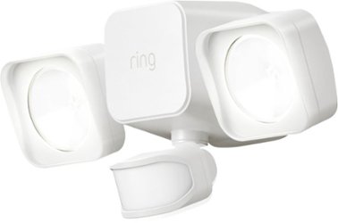 Ring - Smart Lighting Floodlight - Battery Powered - White - Front_Zoom