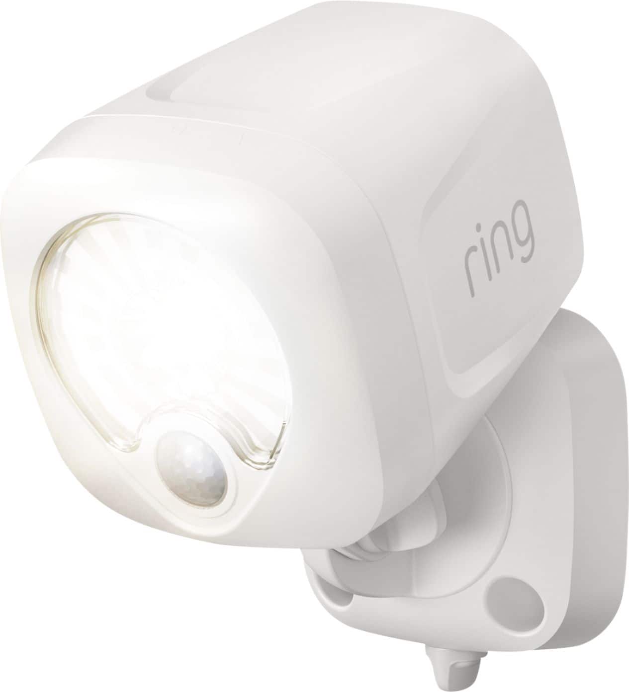 Front. Ring - Battery-Powered LED Smart Spotlight - White.