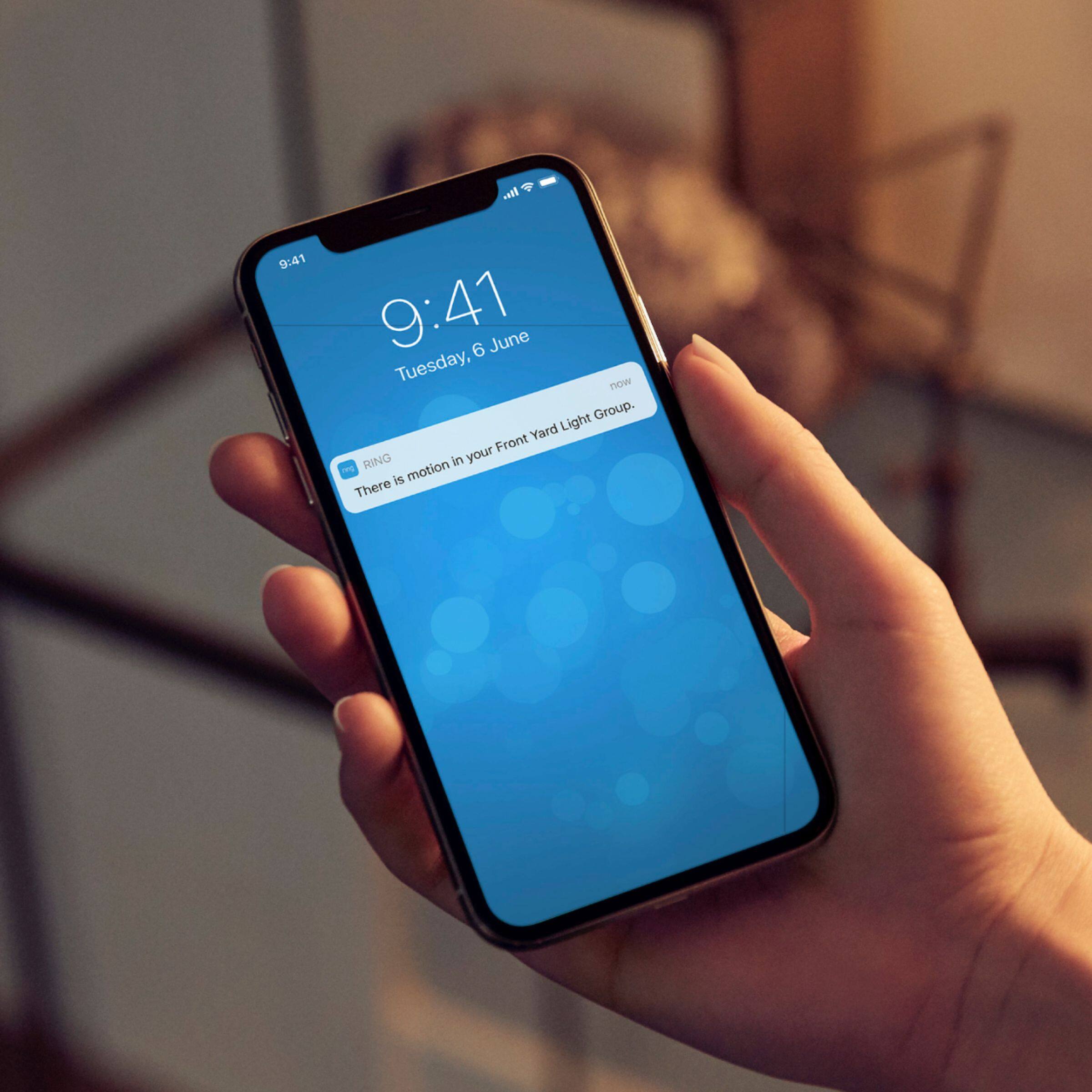 Alt View 12. Ring - Battery-Powered LED Smart Spotlight - Black.