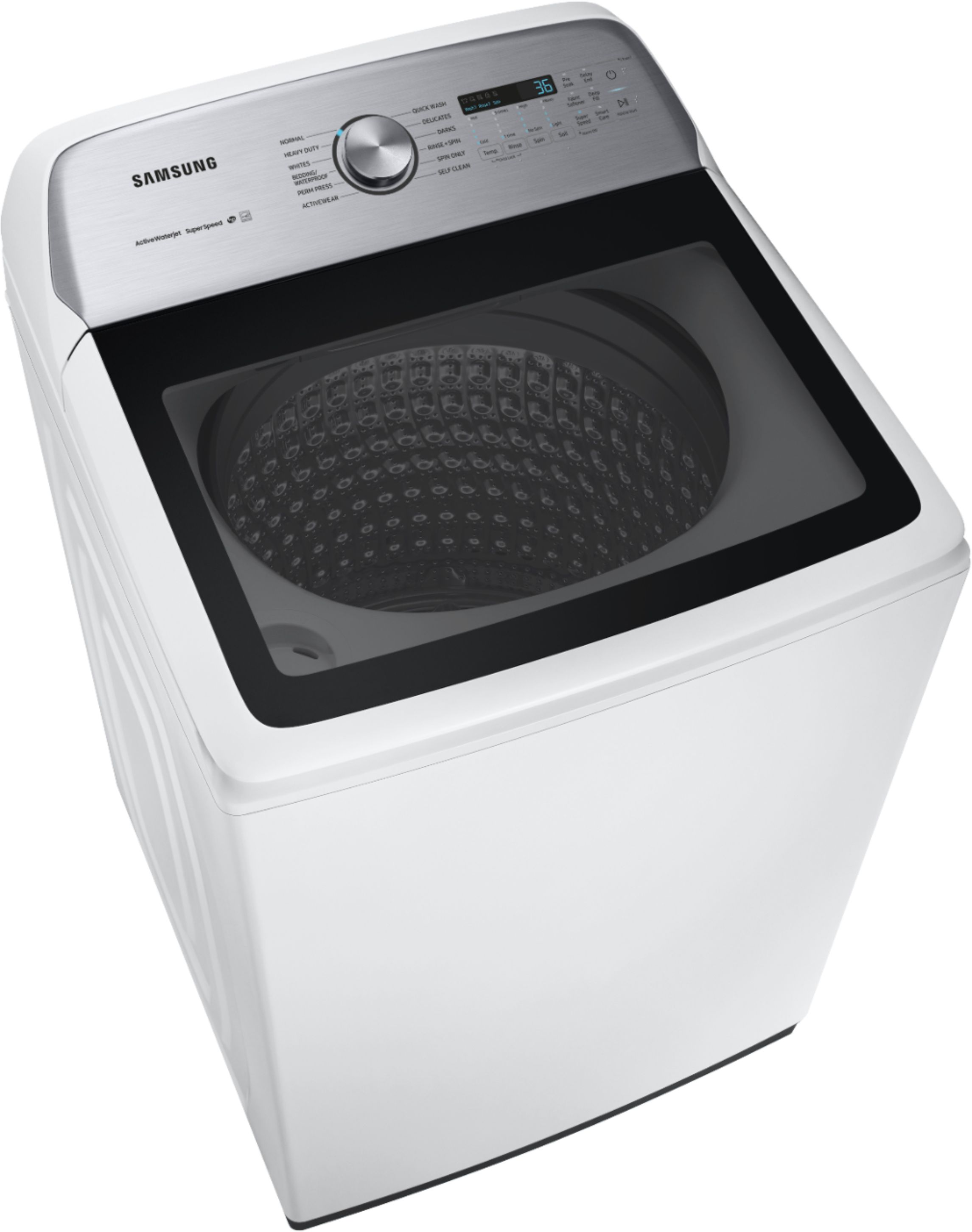 Samsung 5.0 Cu. Ft. High-Efficiency Top Load Washer with Active WaterJet  White WA50R5200AW/US - Best Buy