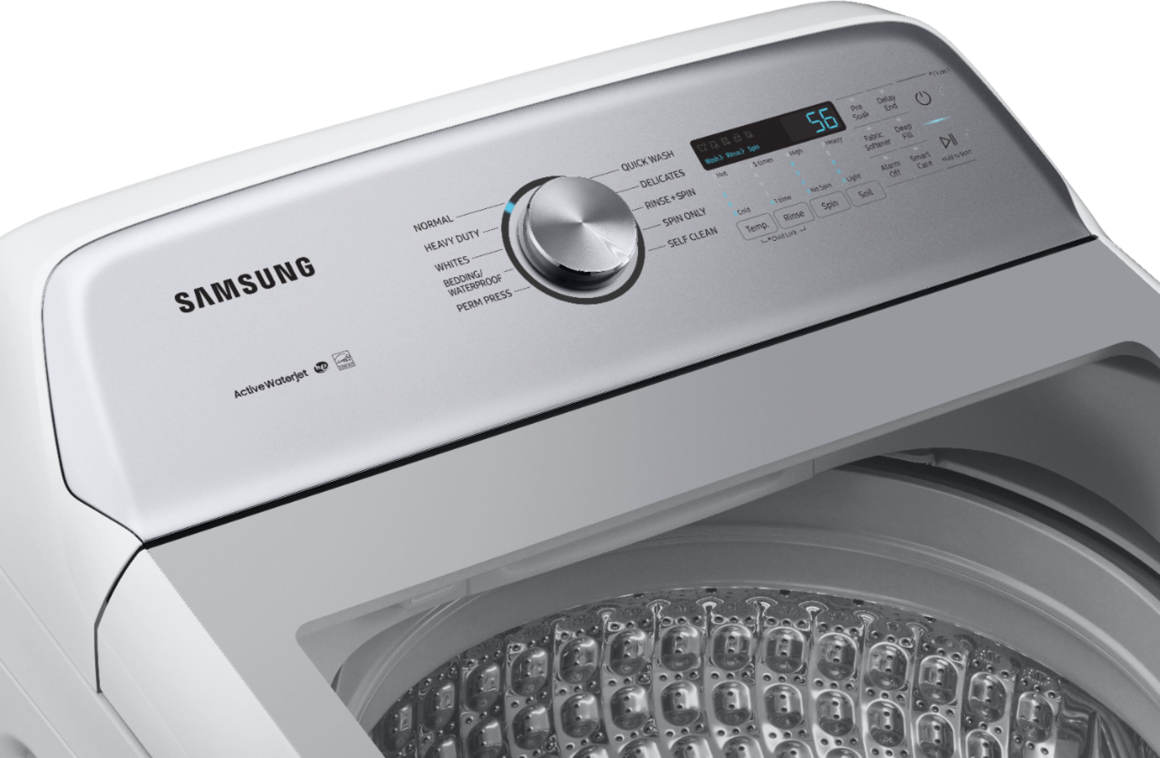 Alt View 1. Samsung - 5.0 Cu. Ft. High-Efficiency Top Load Washer with Active WaterJet - White.