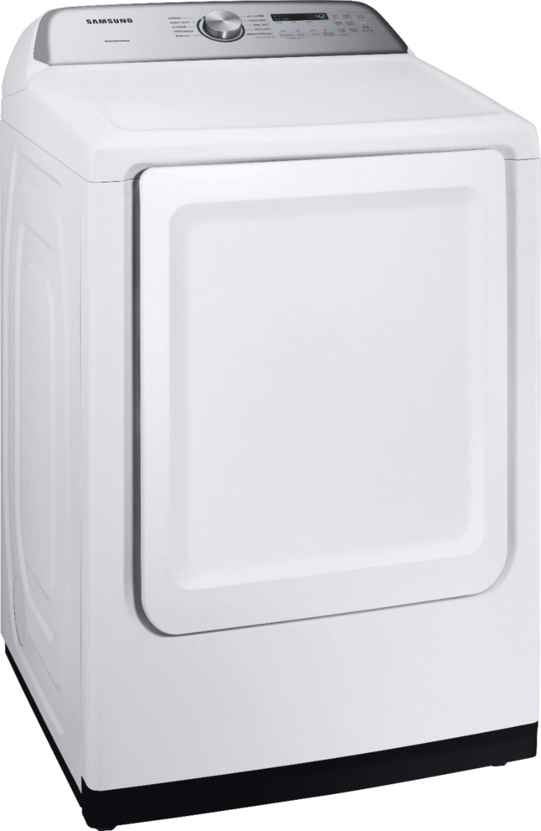 Angle. Samsung - 7.4 Cu. Ft. Electric Dryer with Sensor Dry - White.